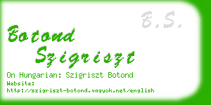 botond szigriszt business card